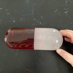 Jonathan Adler Lucite Pill Small - Red and White 150mg